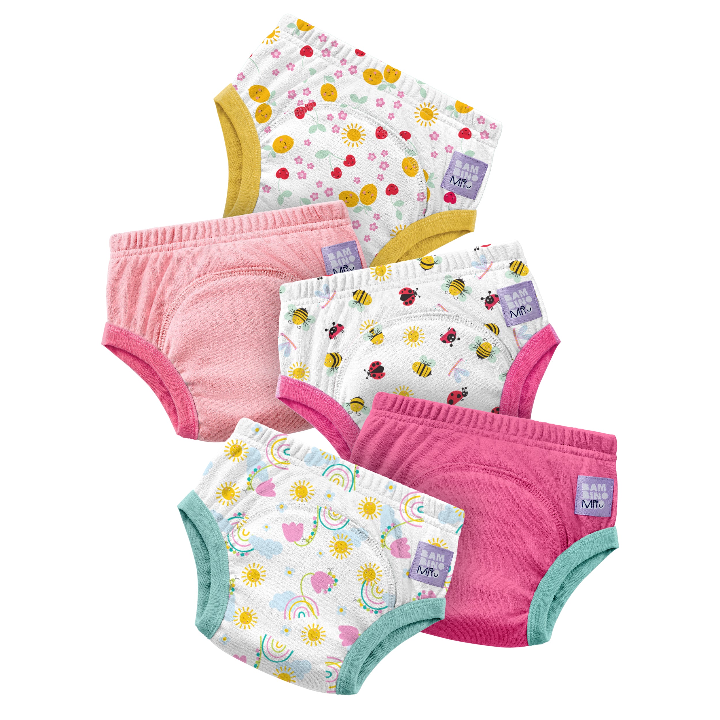 NOUVEAU: Culotte d'apprentissage Lavable lot de 5 Sourires au soleil - Modèle Elite