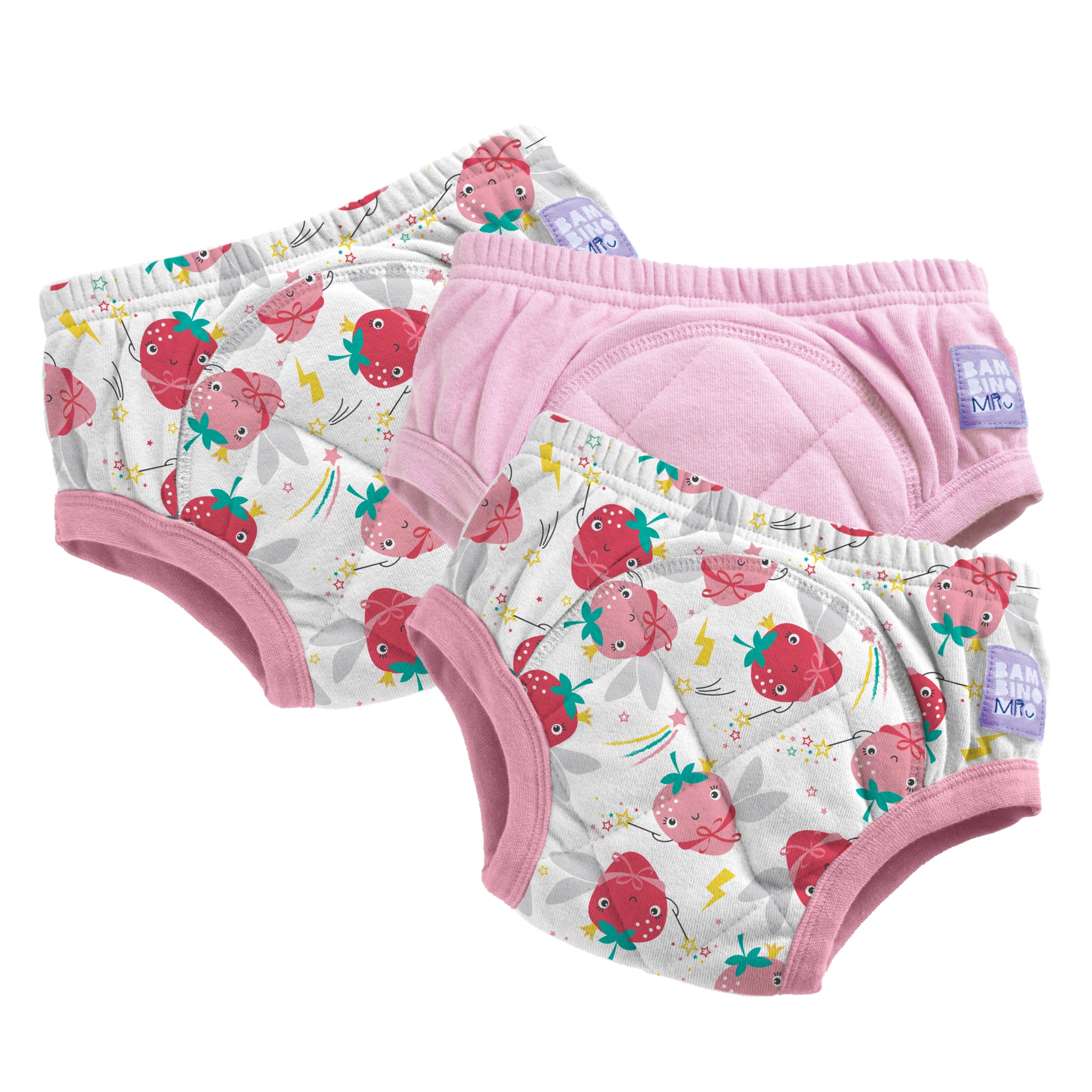 3 Pack Reusable Potty Training Pants in Strawberry Pink - Bambino Mio (EU)