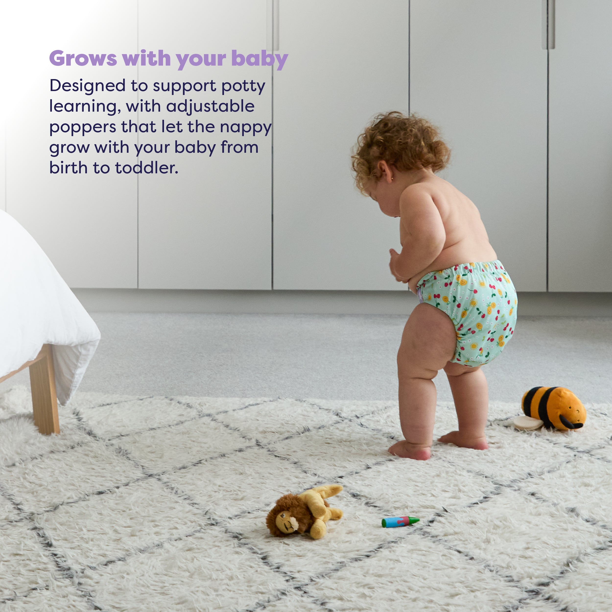 The Newborn Reusable Diaper Starter Bundle in Garden Party - Bambino Mio (EU)