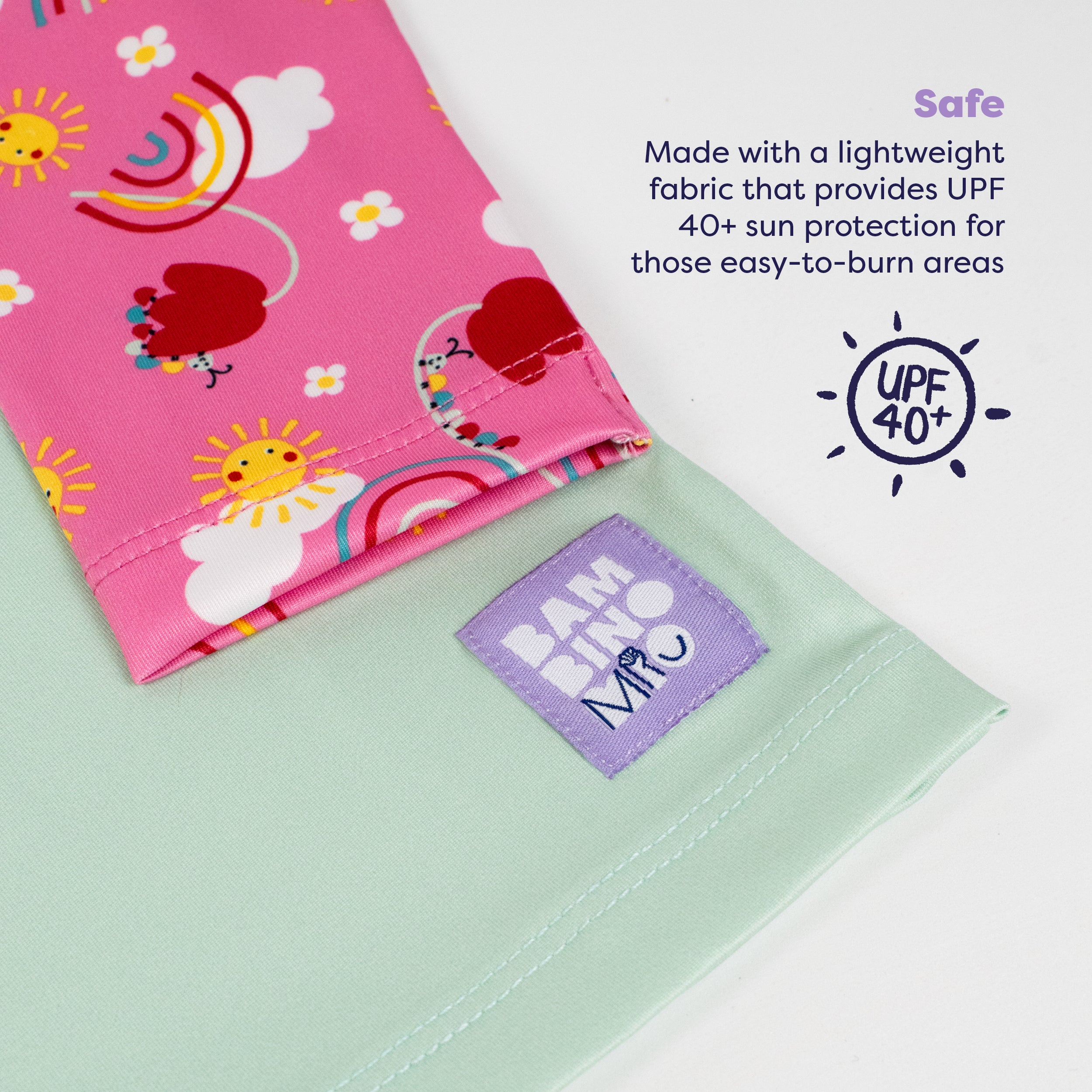 UPF 40+ Soft and Gentle Protective Beach Rash Vest in Happy Days - Bambino Mio (EU)