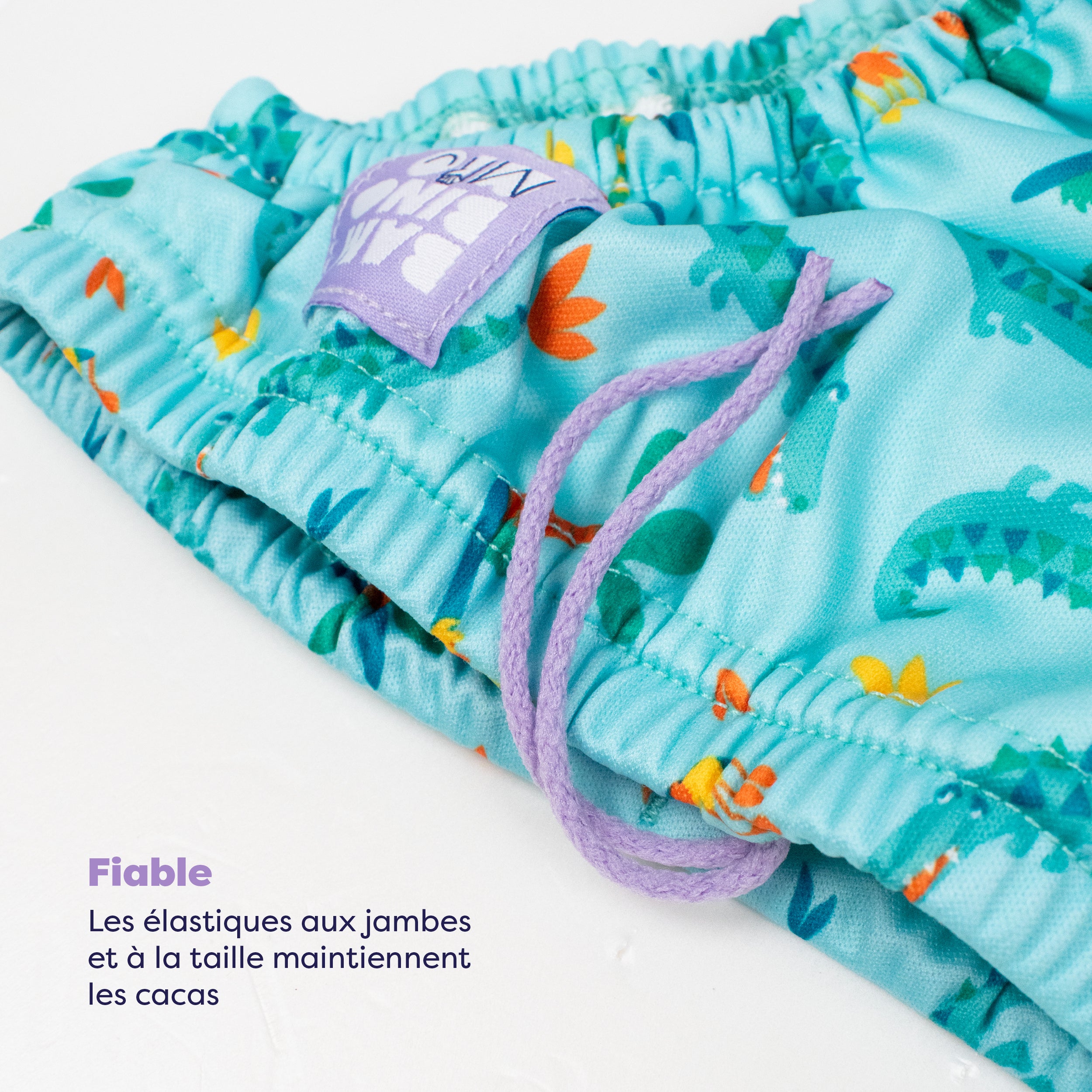 3 Piece Baby Swim Set with Swim Nappy, Swim top and Swim Hat in Crafty Croc - Bambino Mio (EU)