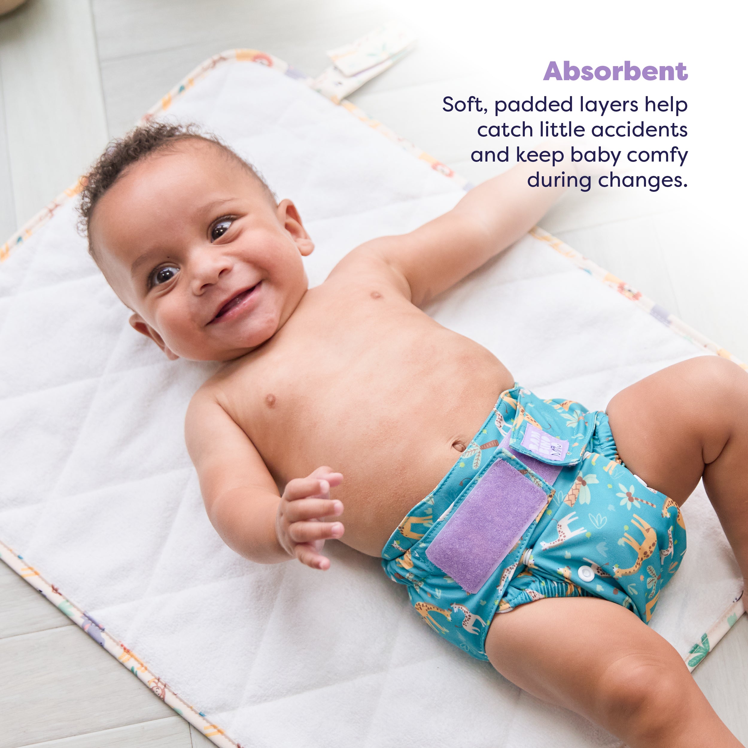 On-The-Move Baby Changing Mat in Safari Squad - Bambino Mio (EU)