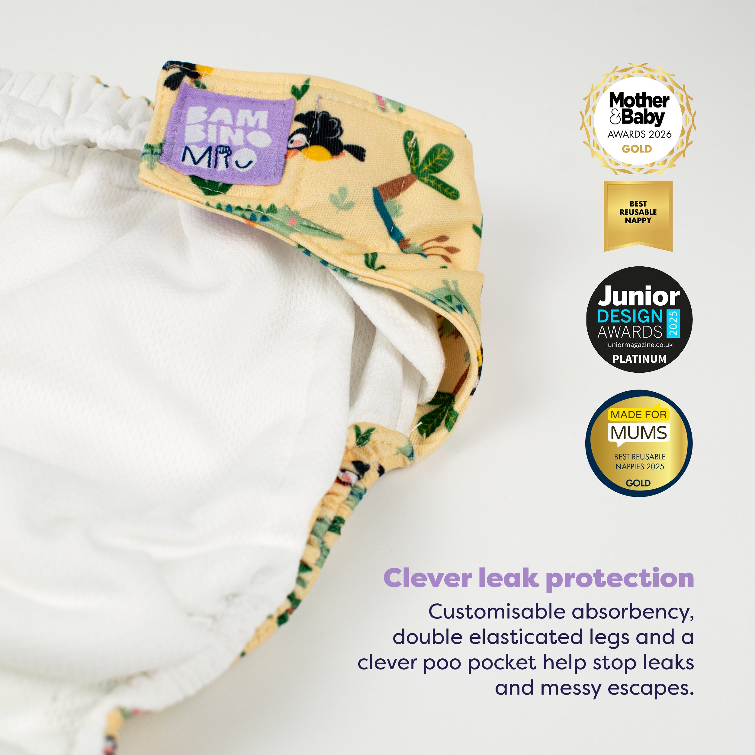 Revolutionary Reusable Diaper in River Rascals - Bambino Mio (EU)