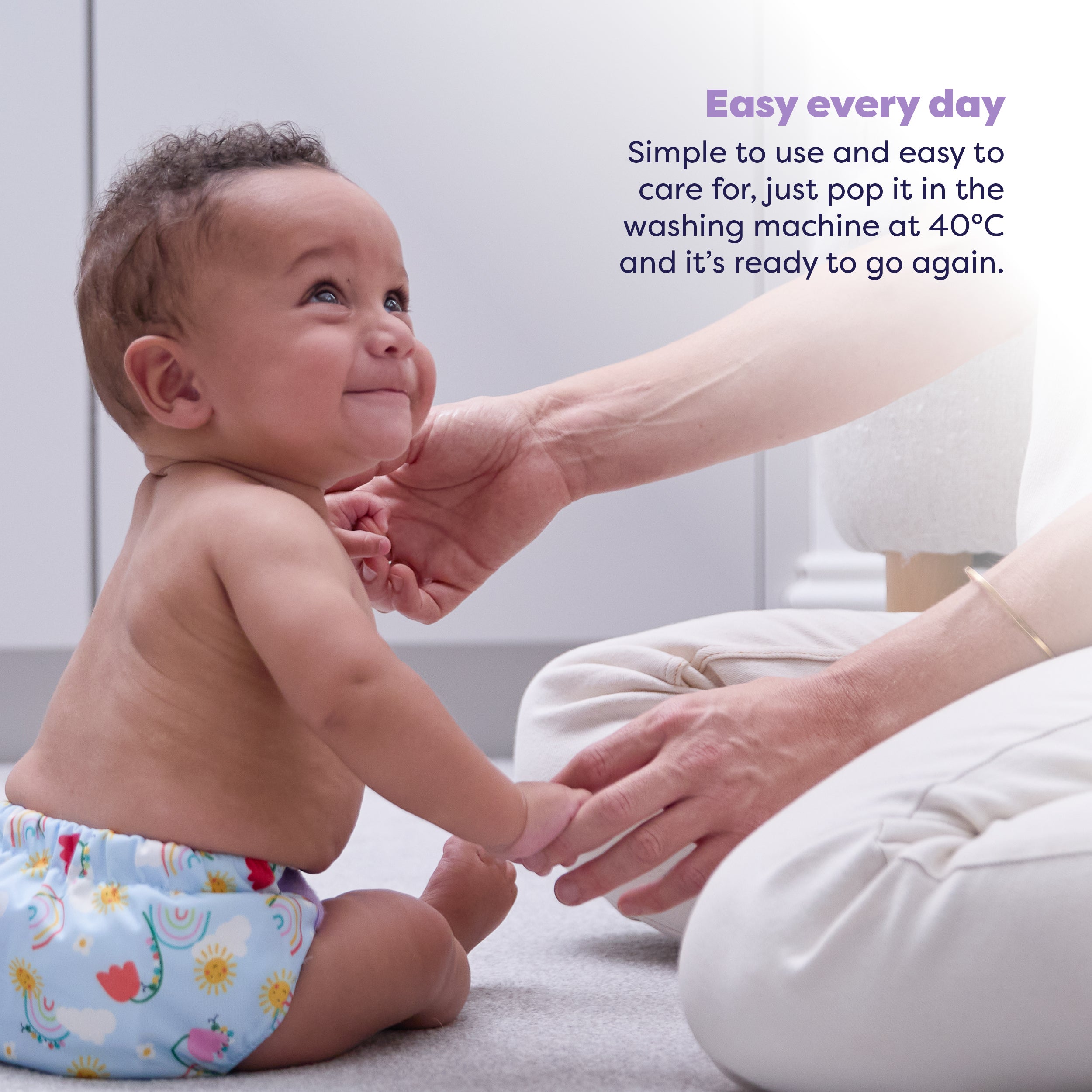 The Nighttime Reusable Diaper  Bundle in Garden Party - Bambino Mio (EU)