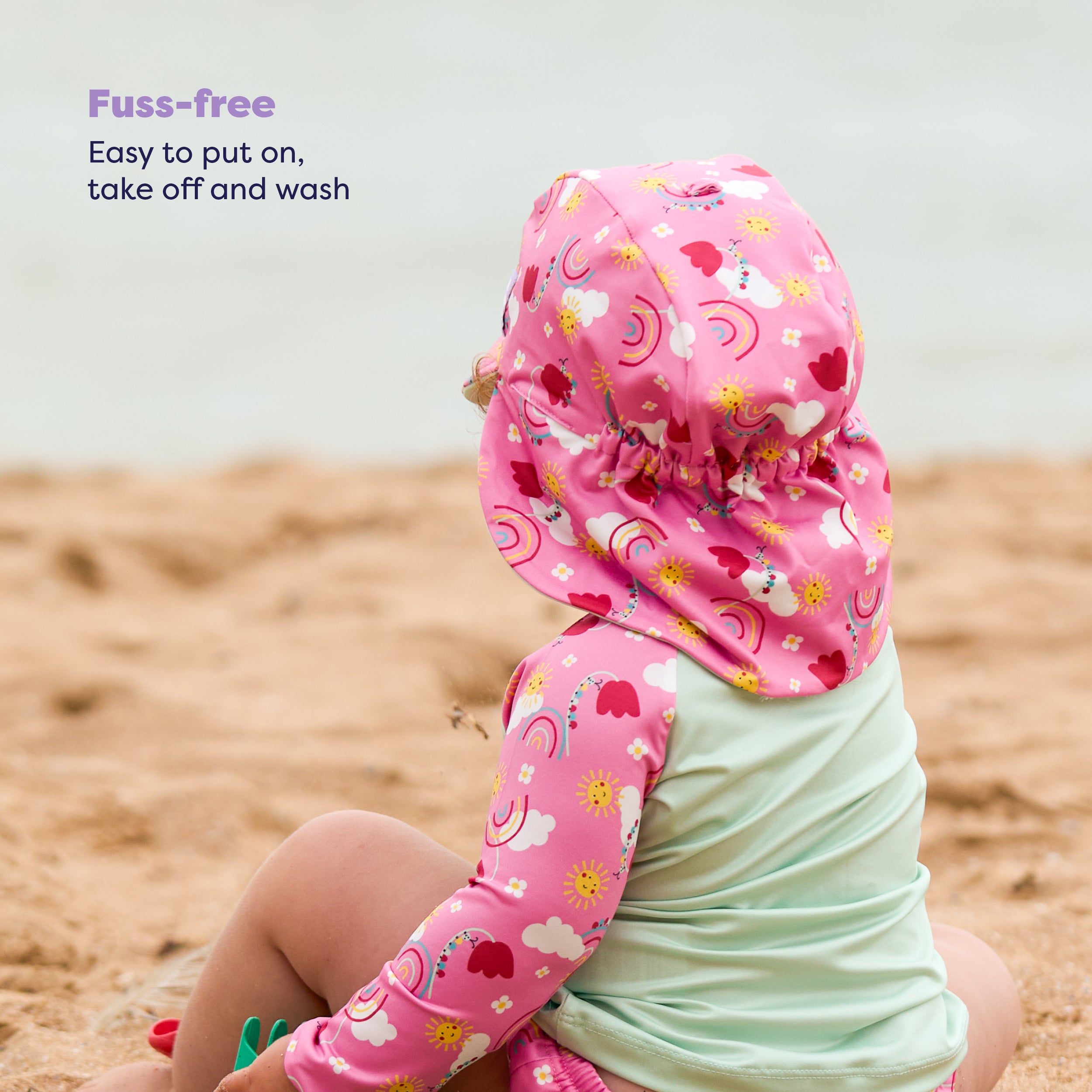 3 Piece Baby Swim Set with Swim Nappy, Swim top and Swim Hat in Happy Days - Bambino Mio (EU)