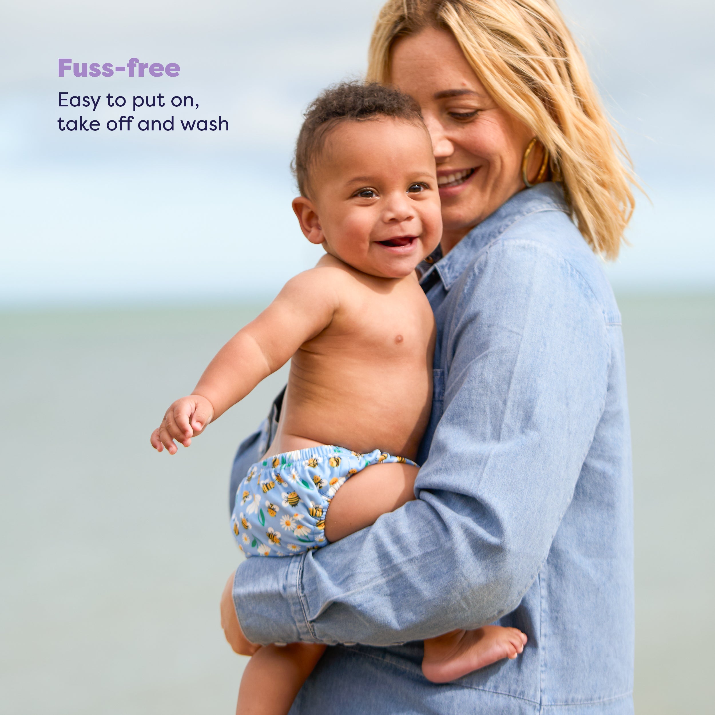 Reusable Swim Diaper in Busy Bees - Bambino Mio (EU)