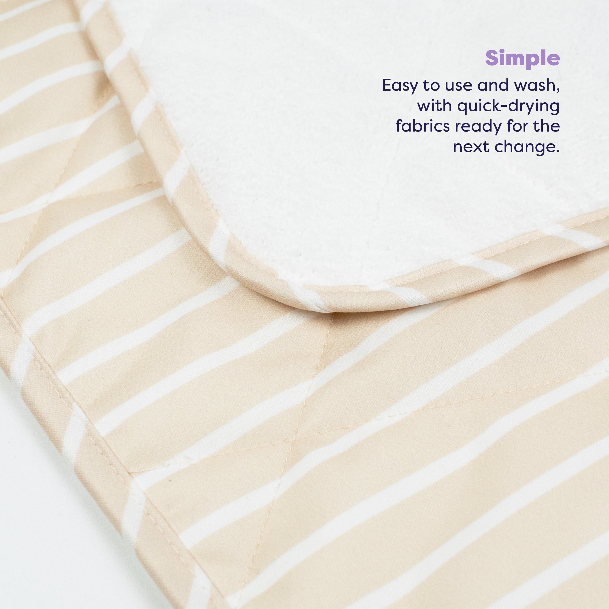 On-The-Move Baby Changing Mat in Neutral Stripe - Bambino Mio (EU)