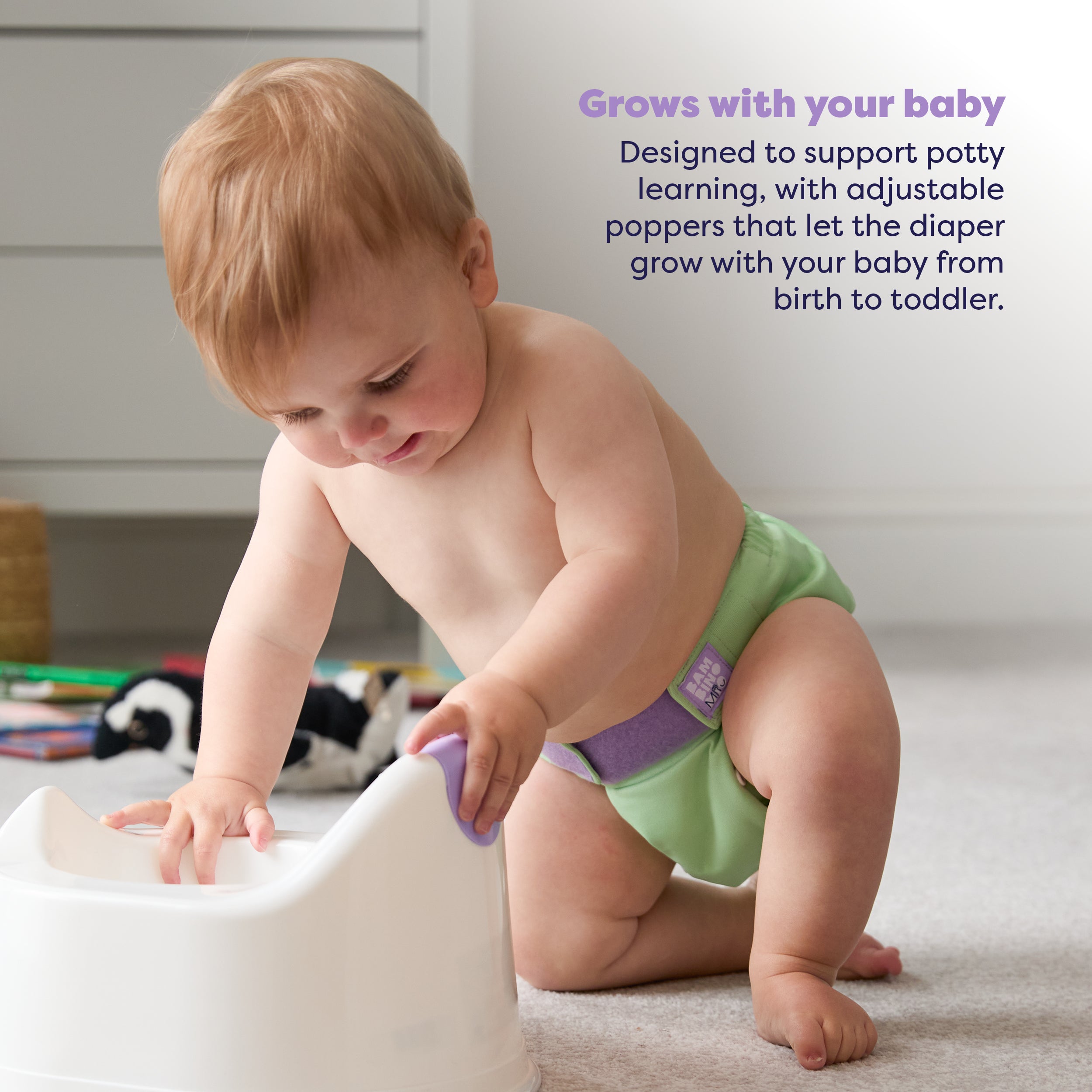 Revolutionary Reusable Diaper in Mint - Bambino Mio (EU)