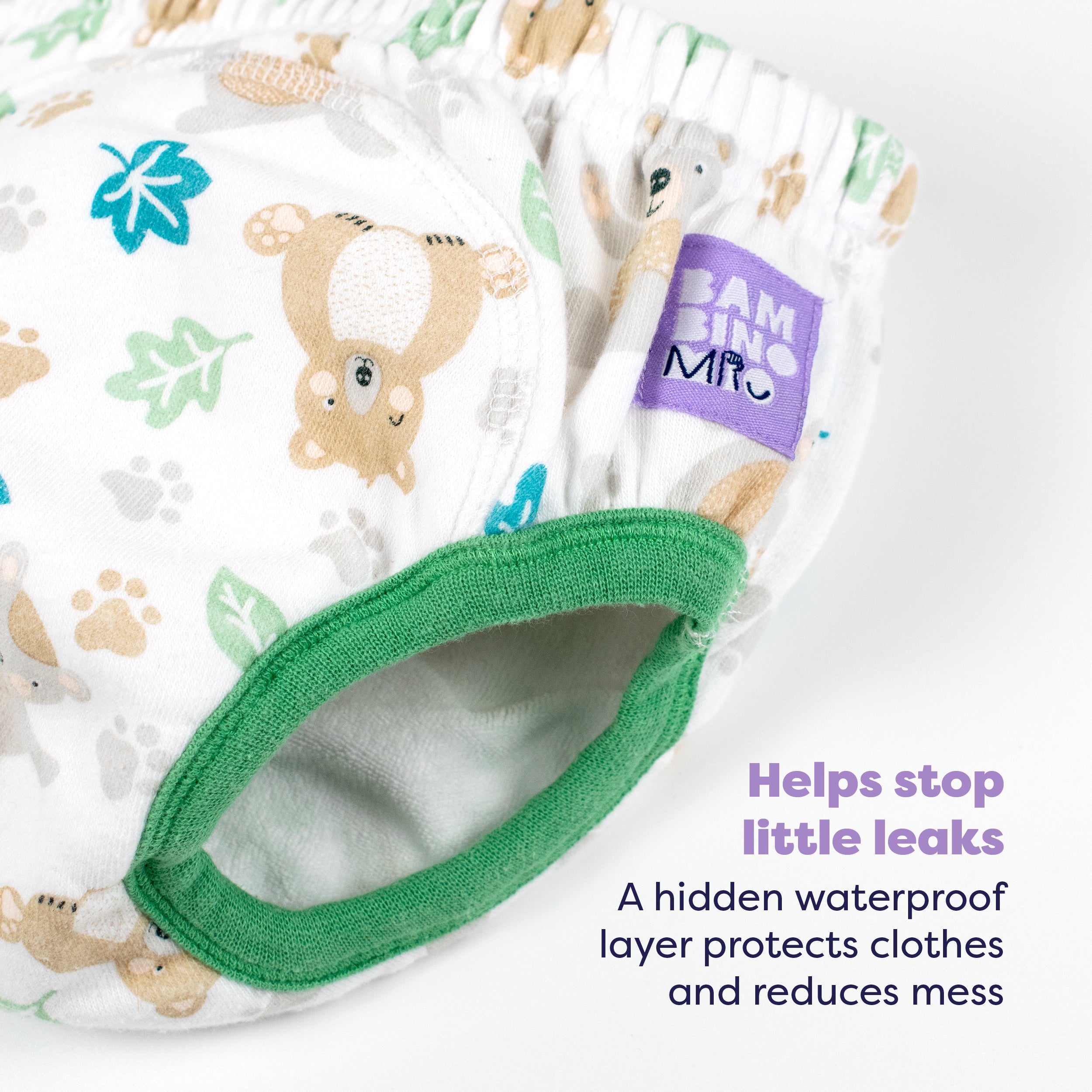 Reusable Potty Training Pants in Bear Hugs - New and Improved! - Bambino Mio (EU)