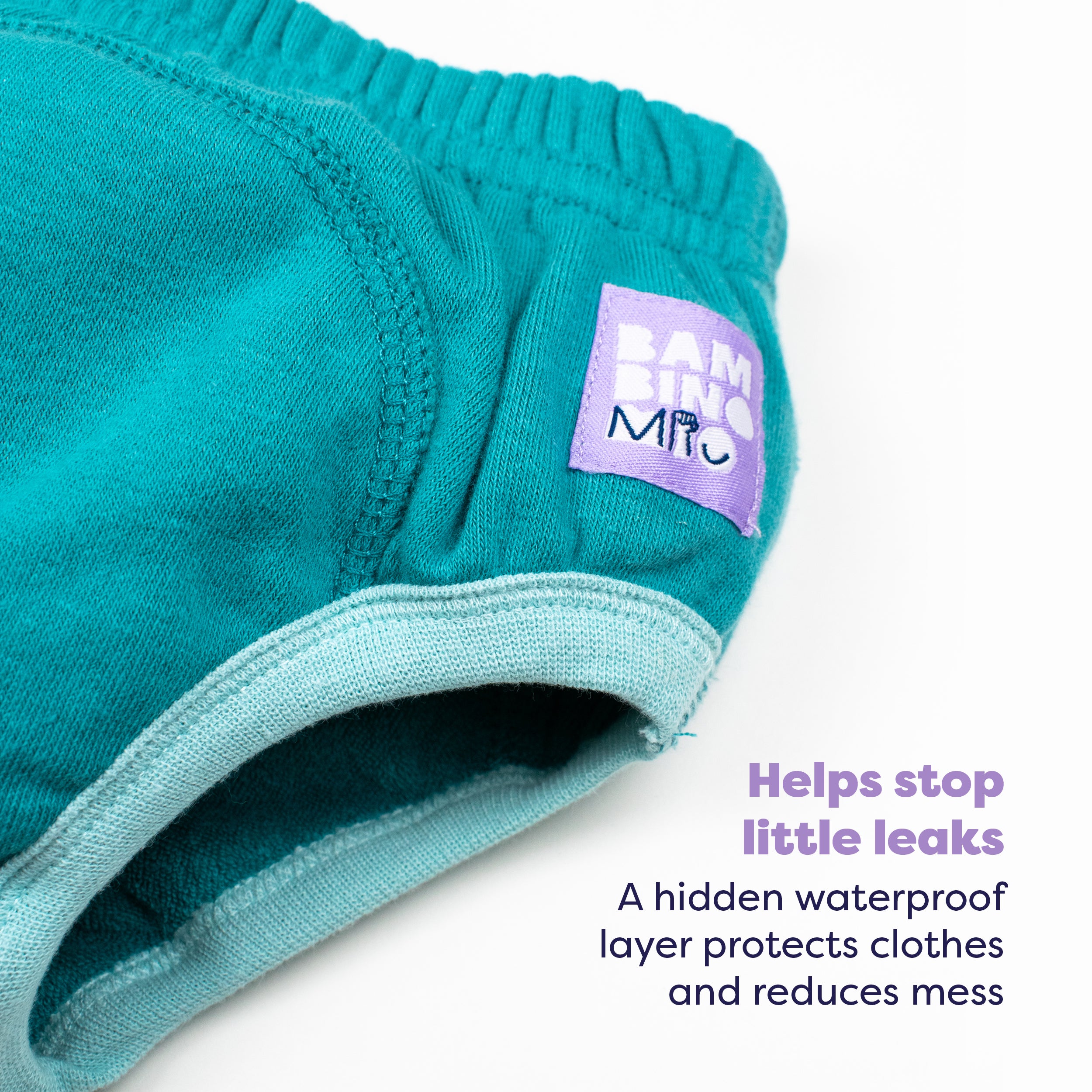 Reusable Potty Training Pants in Teal - New and Improved! - Bambino Mio (EU)