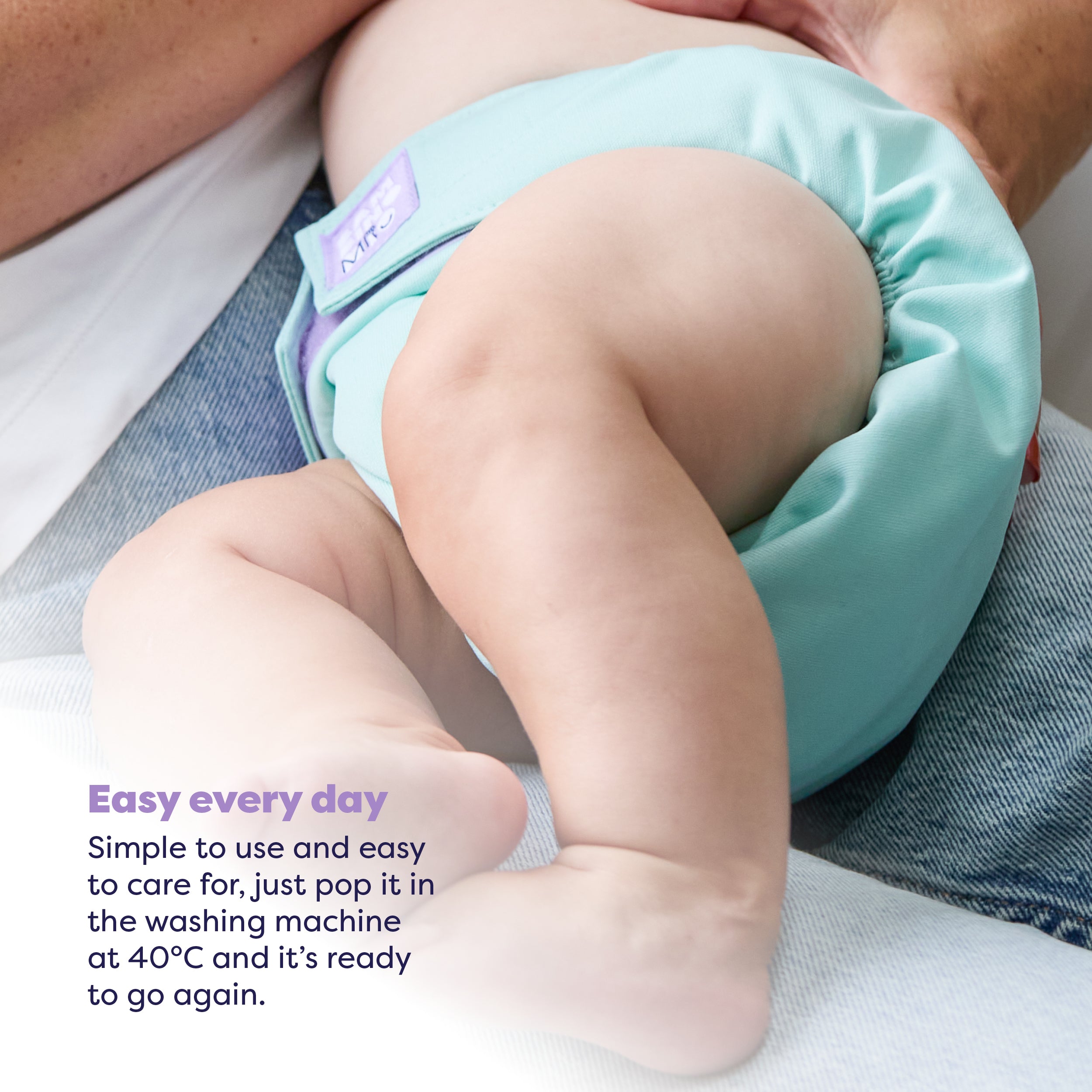 Revolutionary Reusable Diaper in Aqua - Bambino Mio (EU)