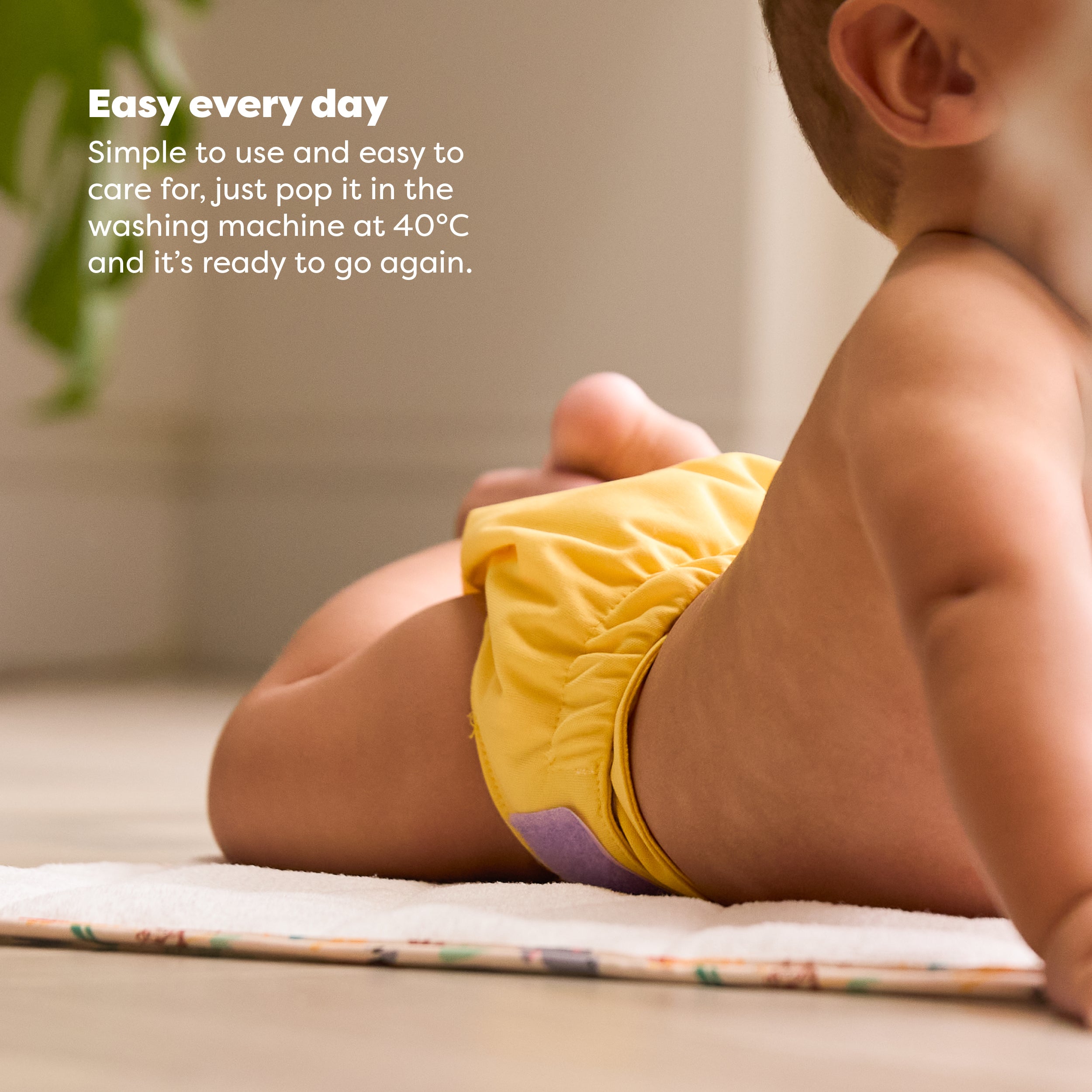 Revolutionary Reusable Diaper in Yellow - Bambino Mio (EU)