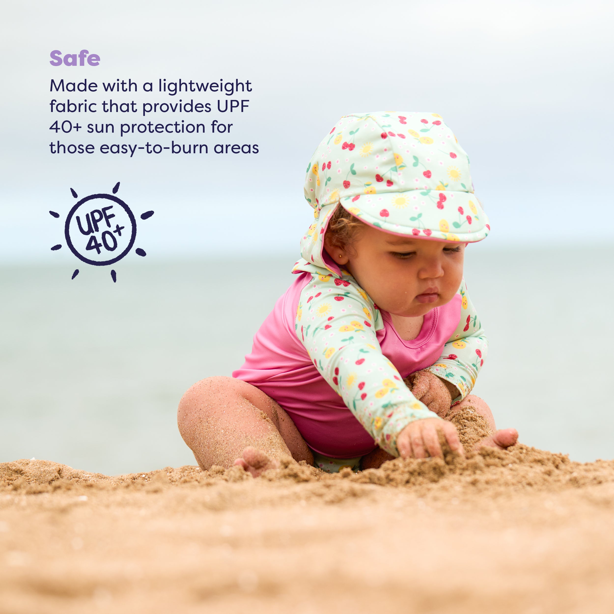 3 Piece Baby Swim Set with Swim Nappy, Swim top and Swim Hat in Juicy Fruit - Bambino Mio (EU)
