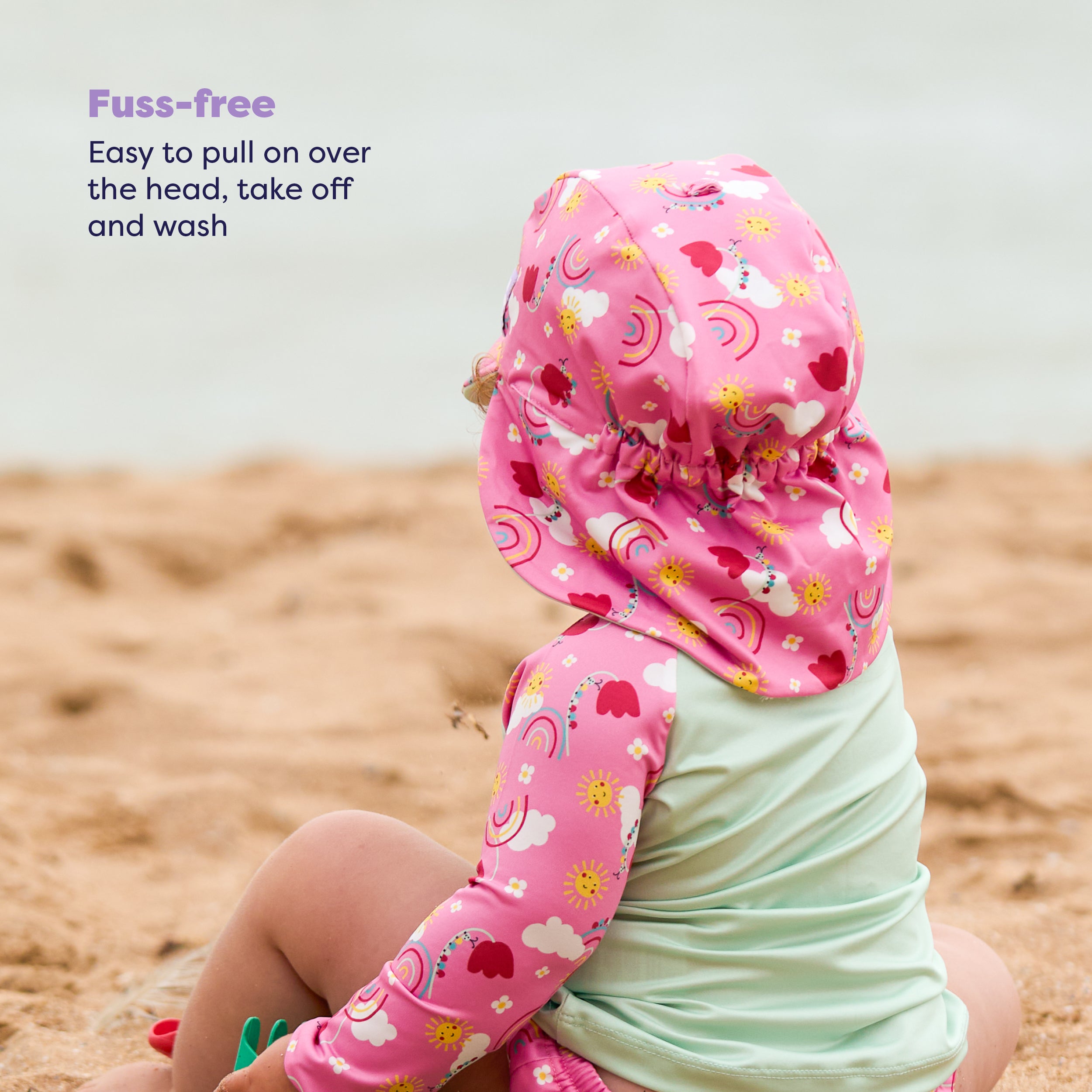 UPF 40+ Soft and Gentle Protective Beach Rash Vest in Happy Days - Bambino Mio (EU)