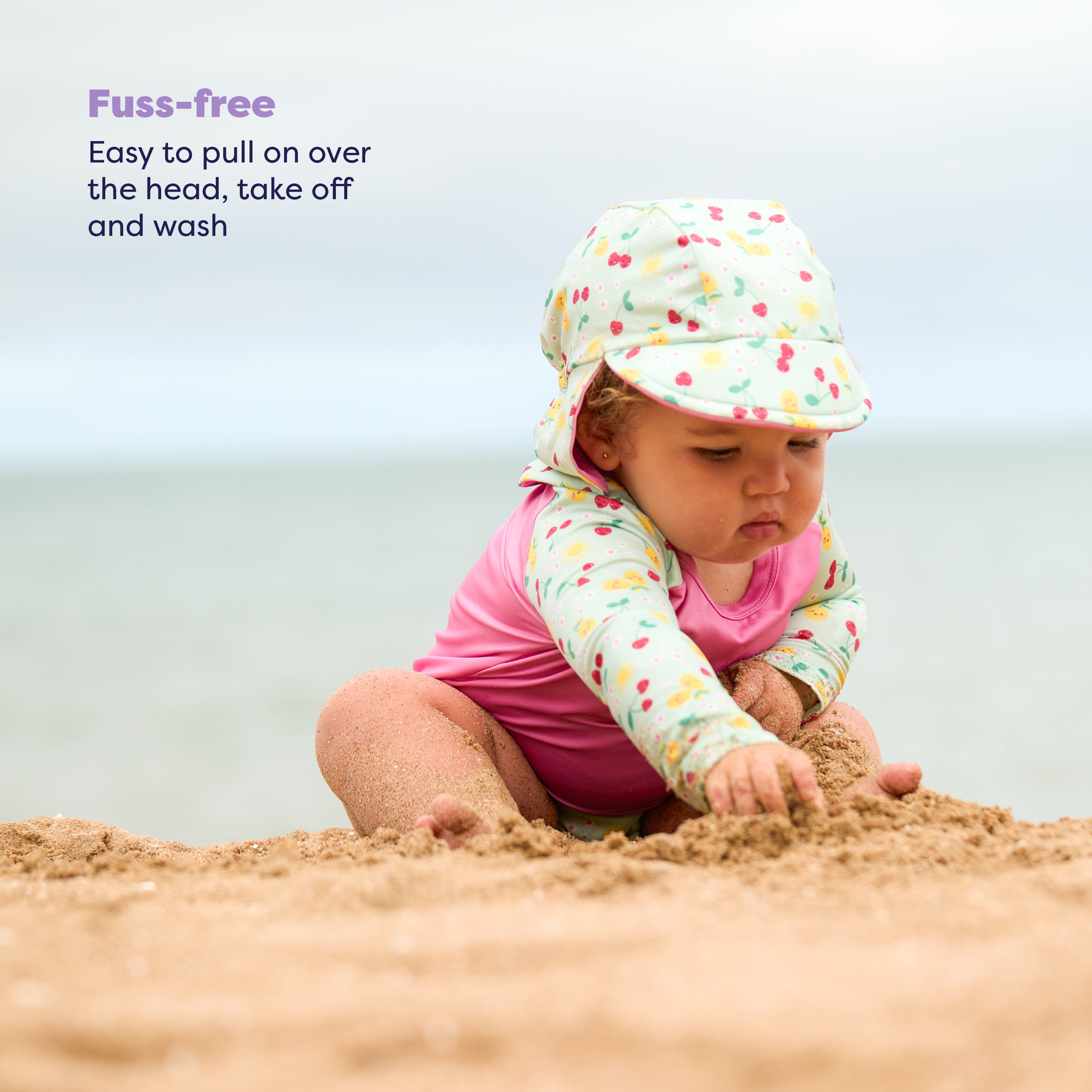 UPF 40+ Soft and Gentle Protective Beach Rash Vest in Juicy Fruit - Bambino Mio (EU)