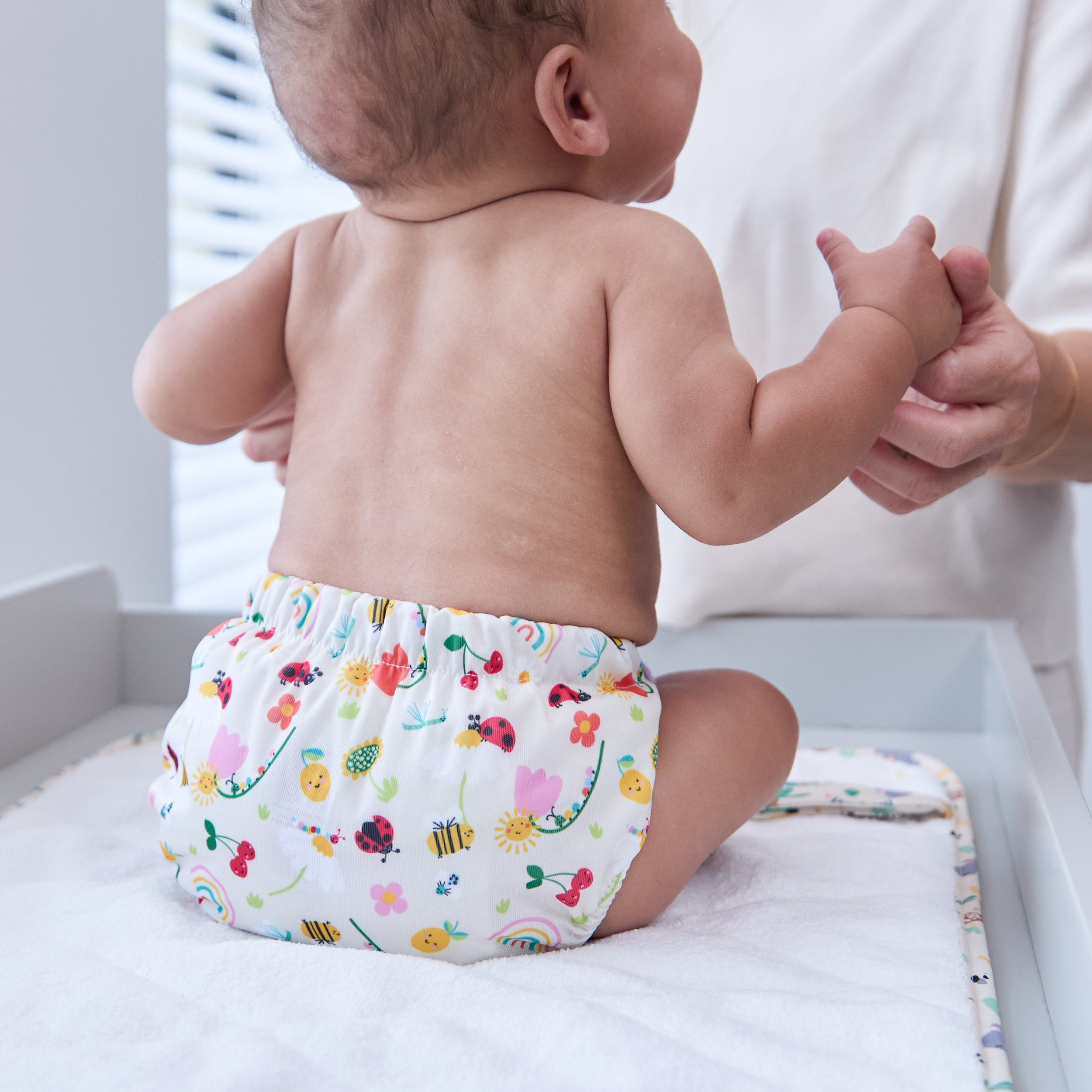 On-The-Move Baby Changing Mat in Neutral Stripe - Bambino Mio (EU)