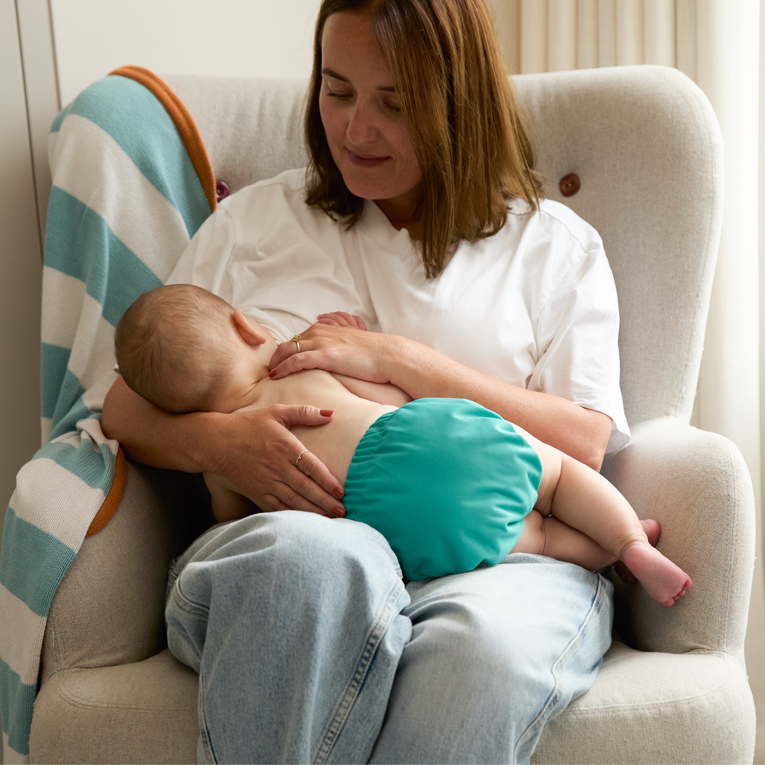 Revolutionary Reusable Diaper in Teal - Bambino Mio (EU)