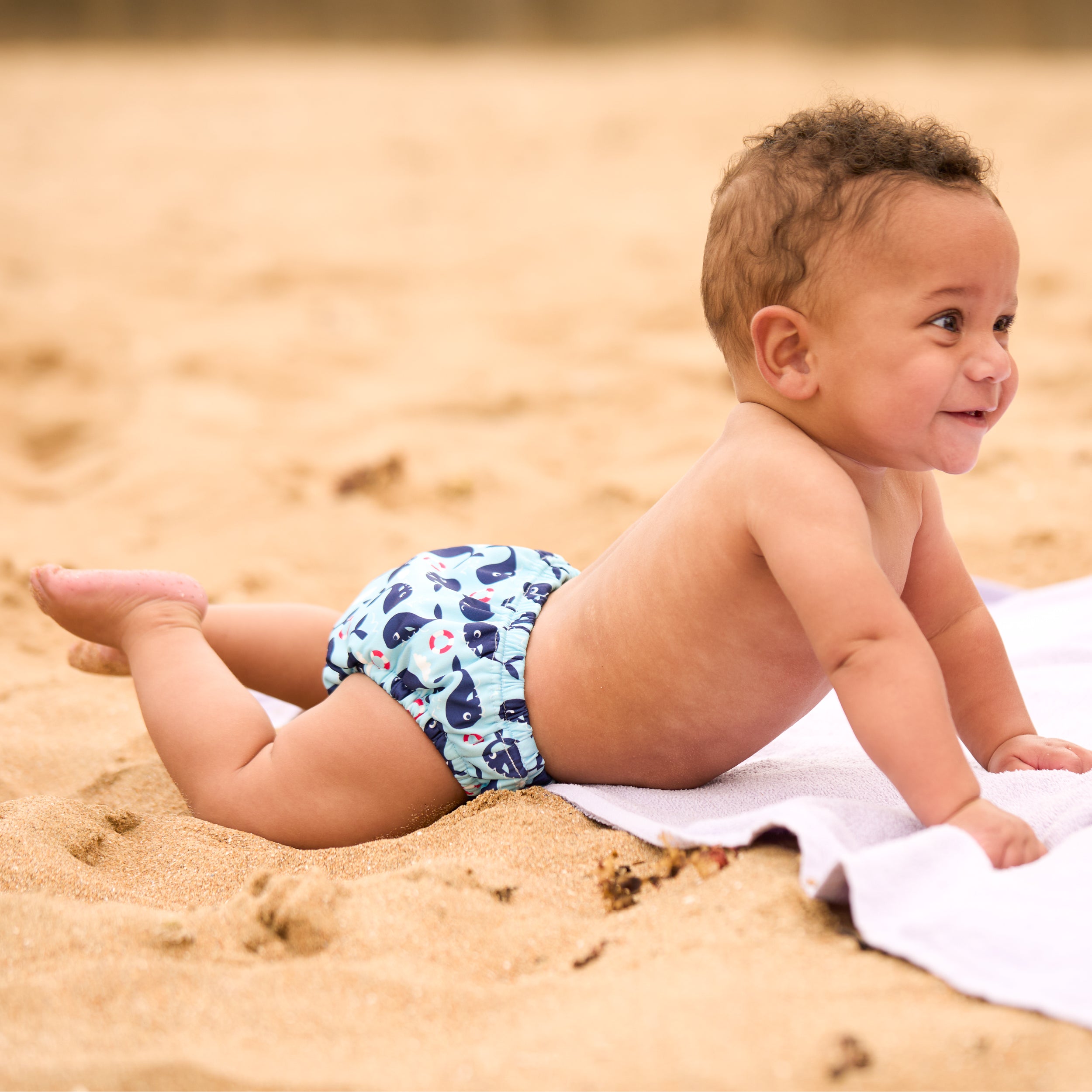 Reusable Swim Diaper in Blue Whale - Bambino Mio (EU)