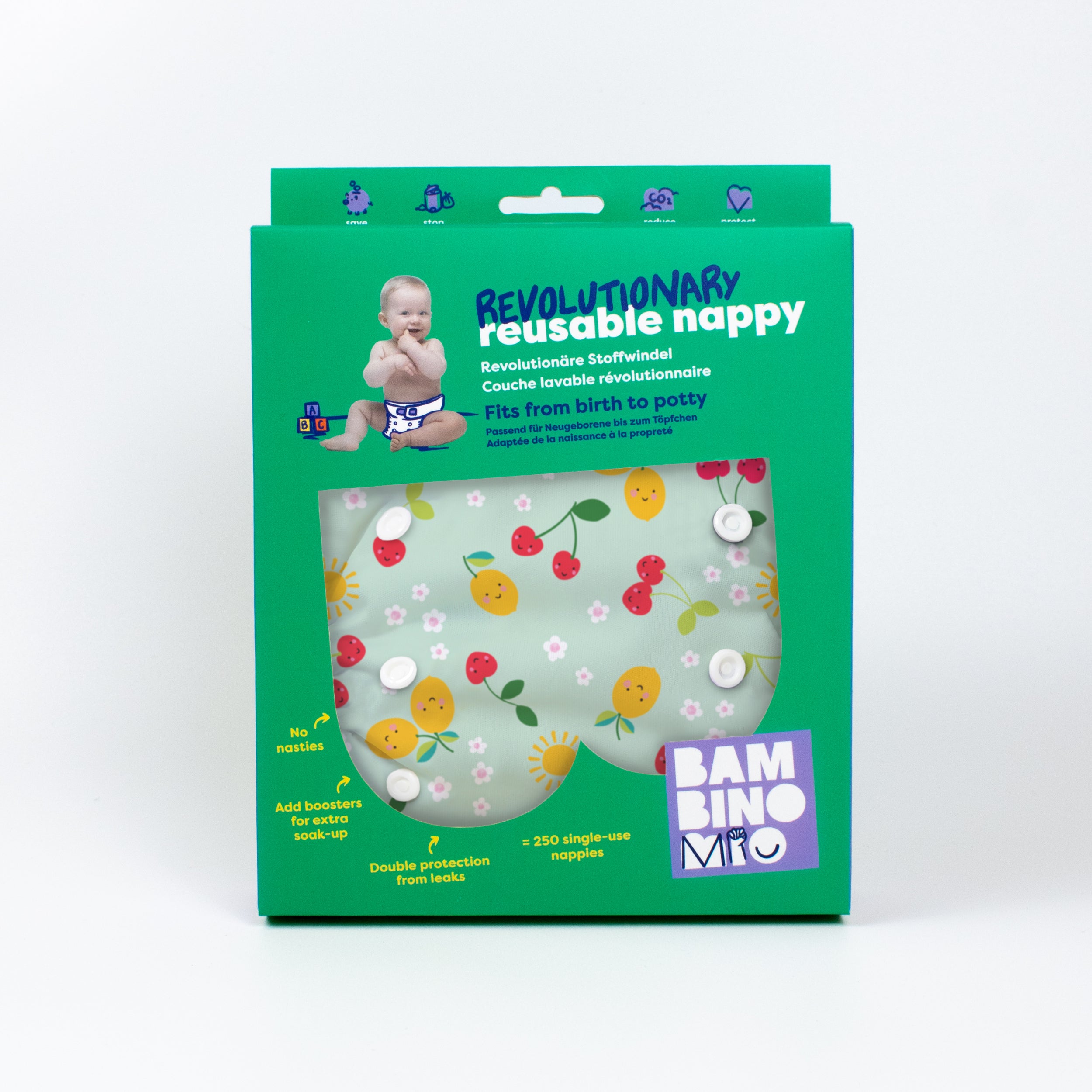 Revolutionary Reusable Diaper in Juicy Fruit - Bambino Mio (EU)