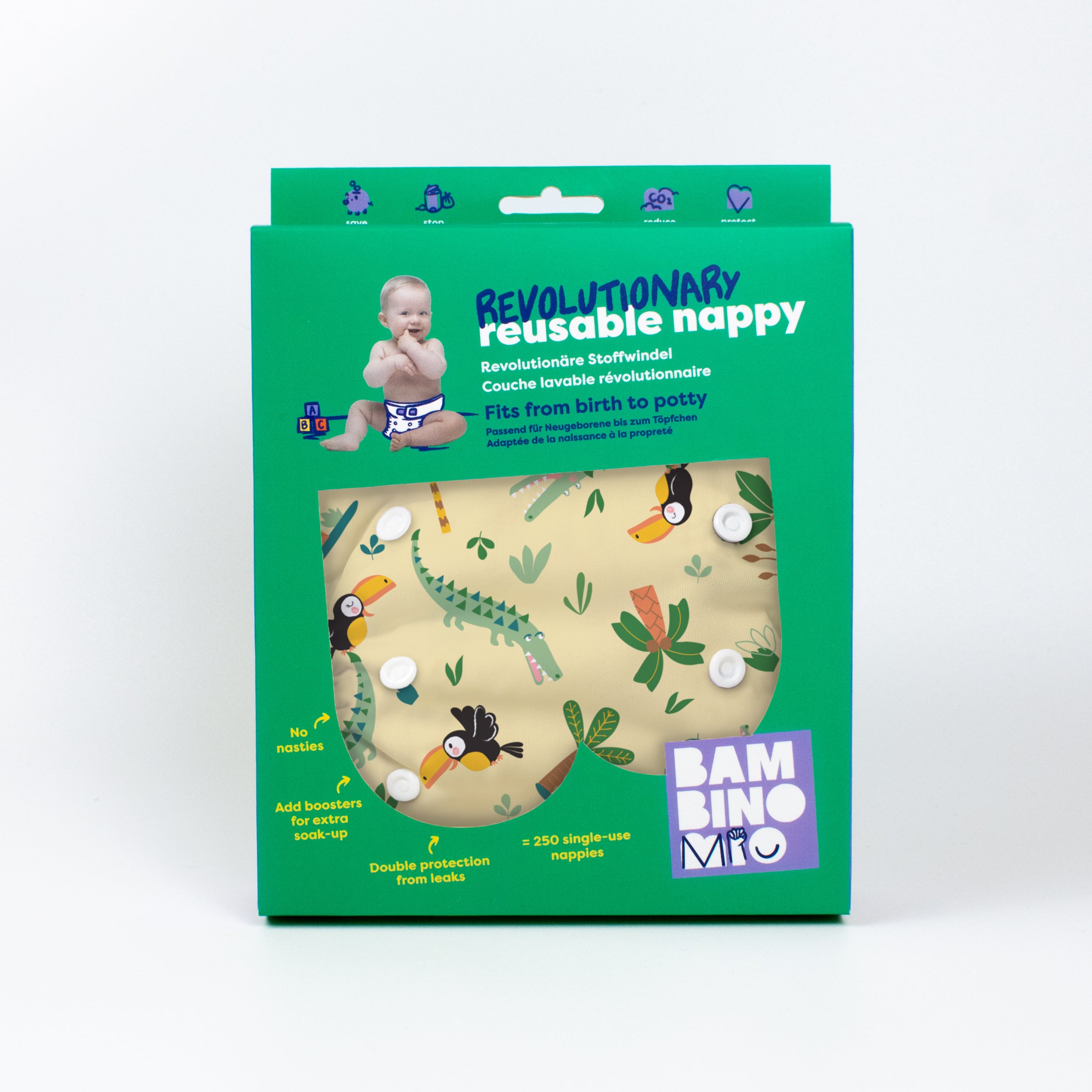 Revolutionary Reusable Diaper in River Rascals - Bambino Mio (EU)