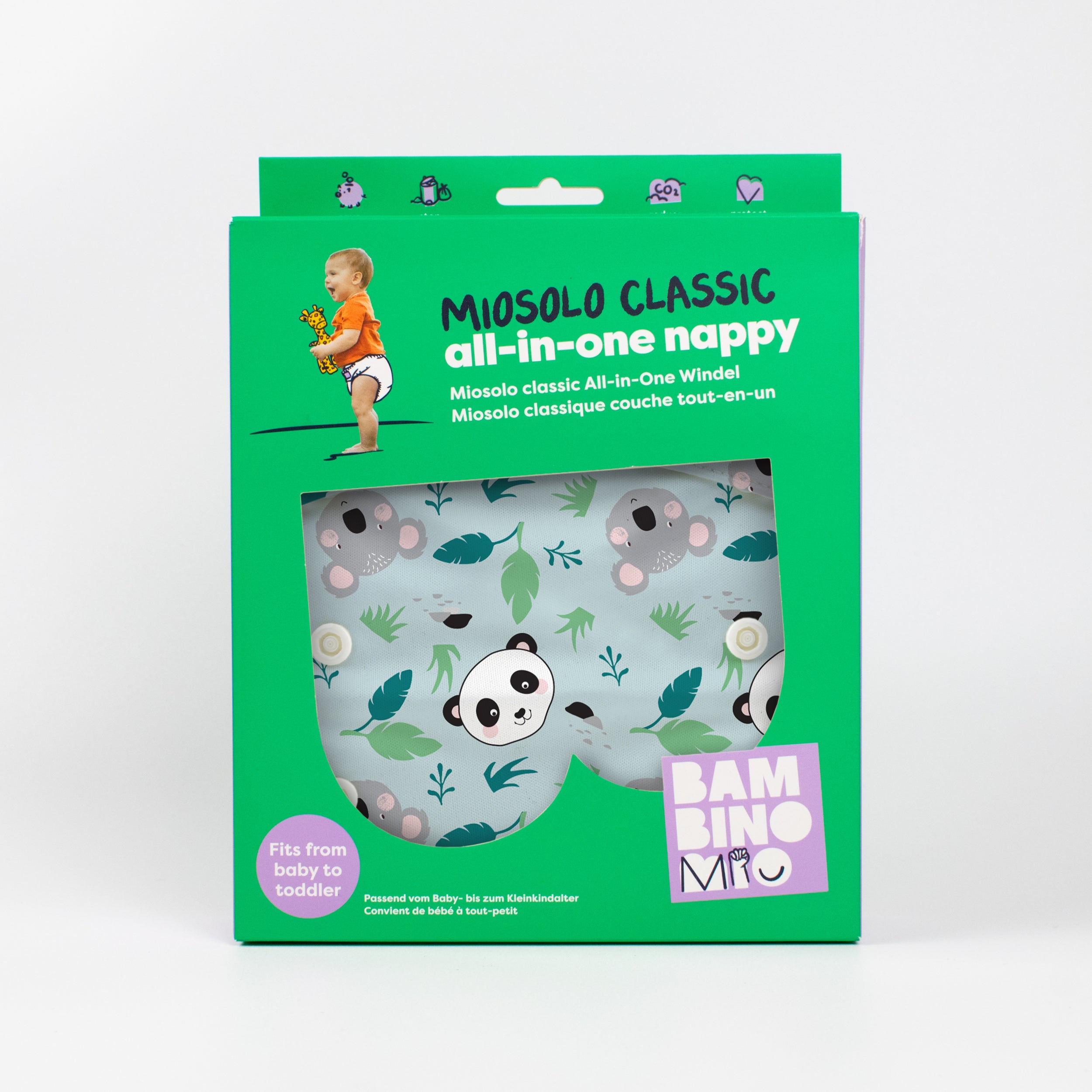 Miosolo All-In-One Reusable Diaper in Little Paws - Bambino Mio (EU)