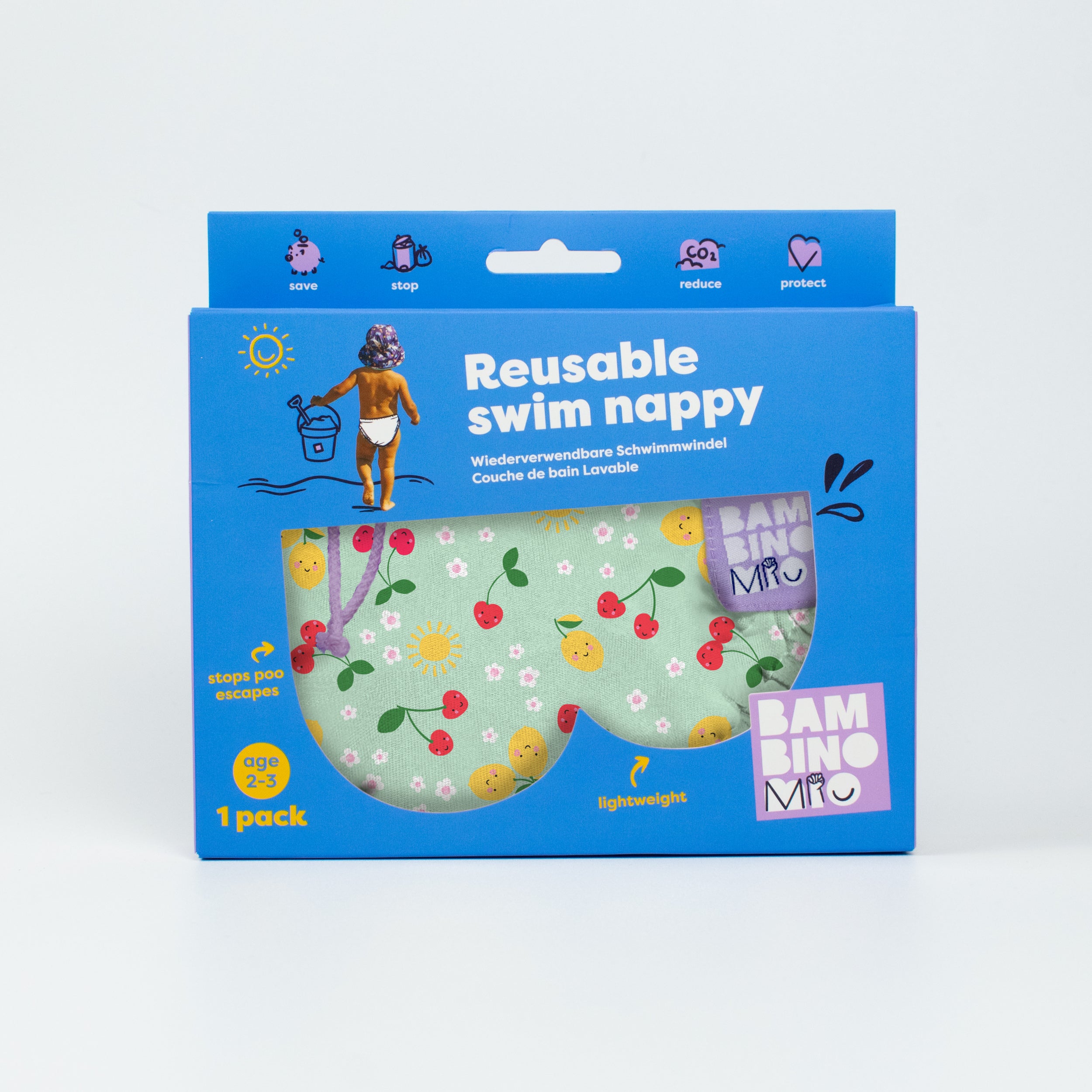 Reusable Swim Diaper in Juicy Fruit - Bambino Mio (EU)