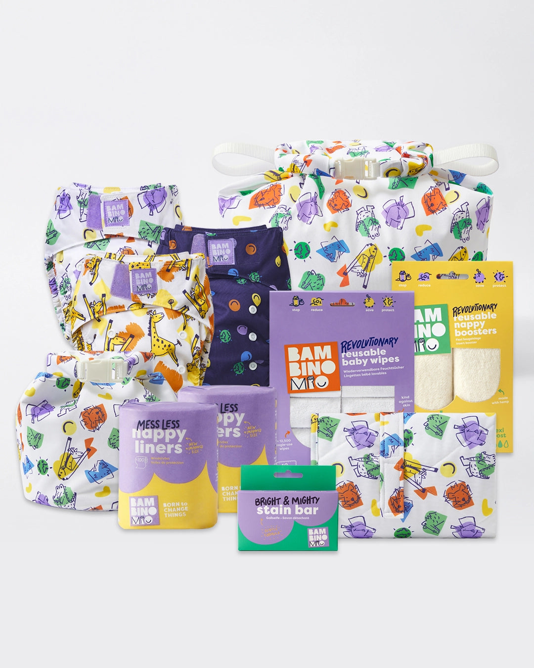 Reusable Diaper Bundle (Newborn to toddler) - Bold