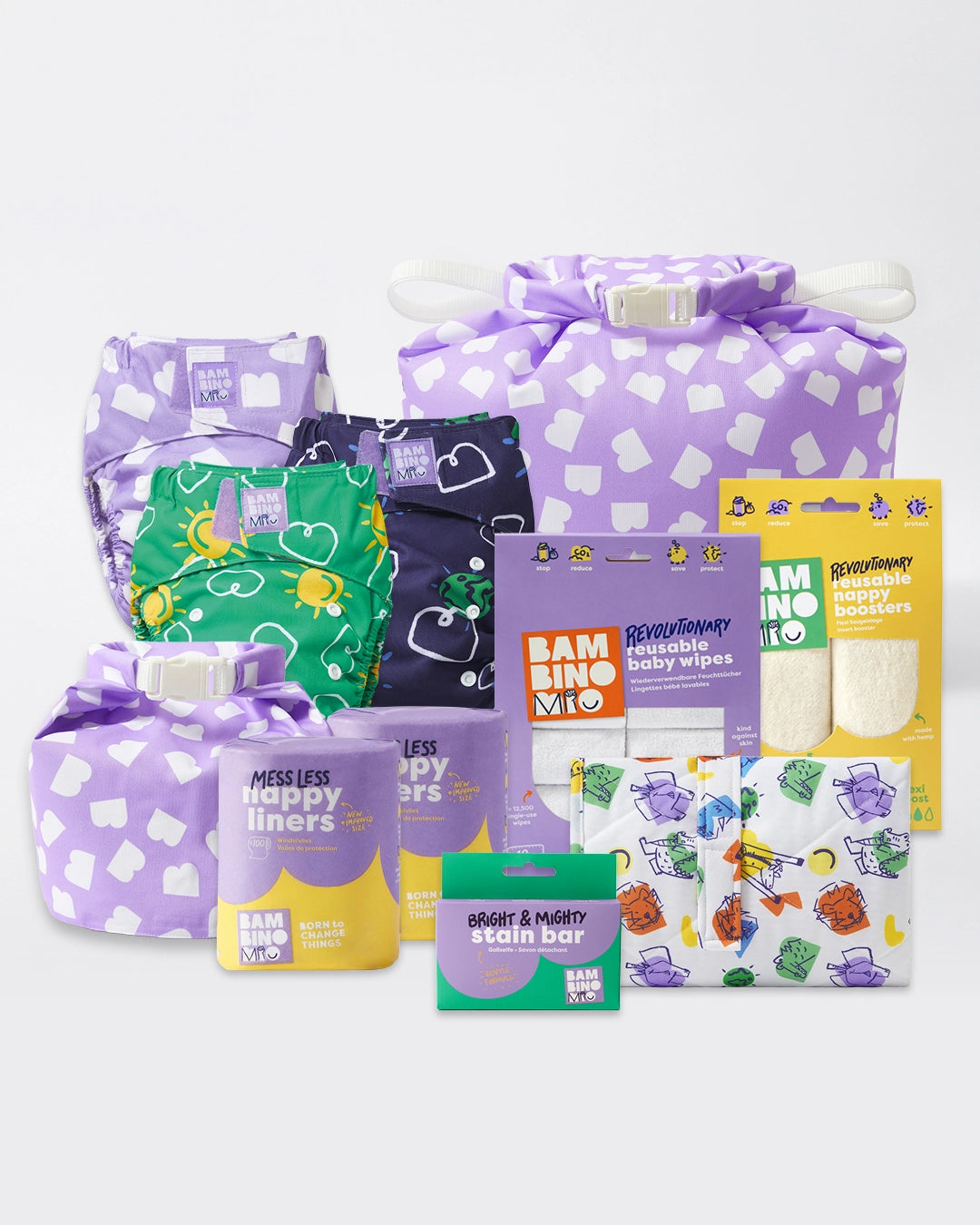 Reusable Diaper Bundle (Newborn to toddler) - Brave