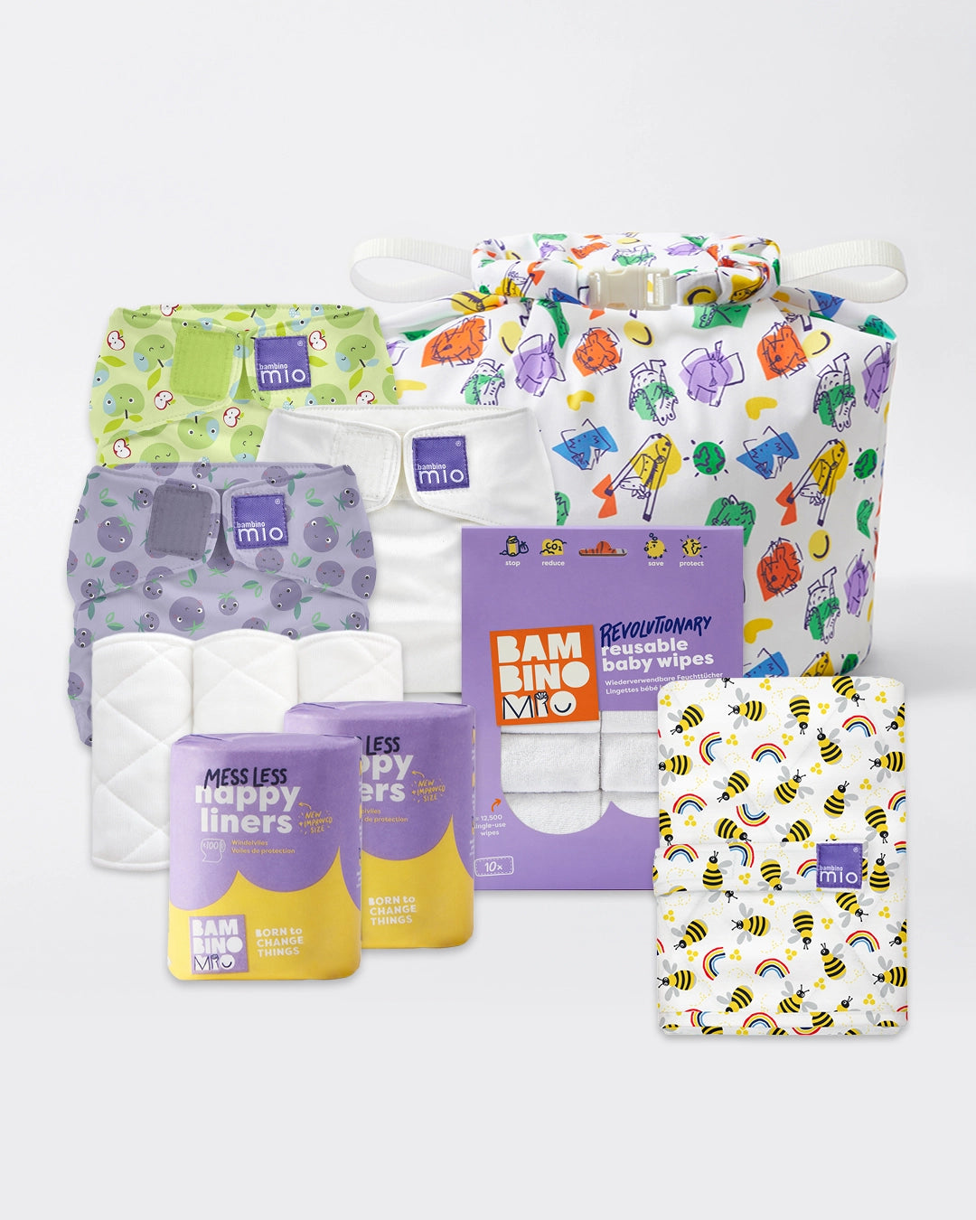 Reusable Diaper Bundle (3 months to toddler) - Cute Fruit