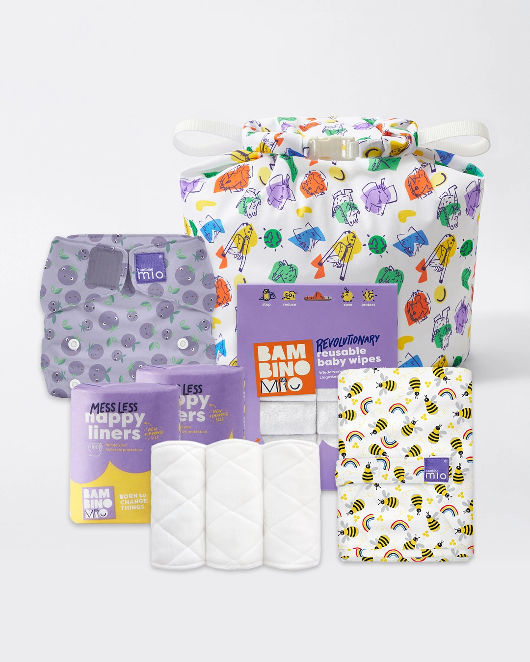 Reusable Diaper Bundle (3 months to toddler) - Cute Fruit