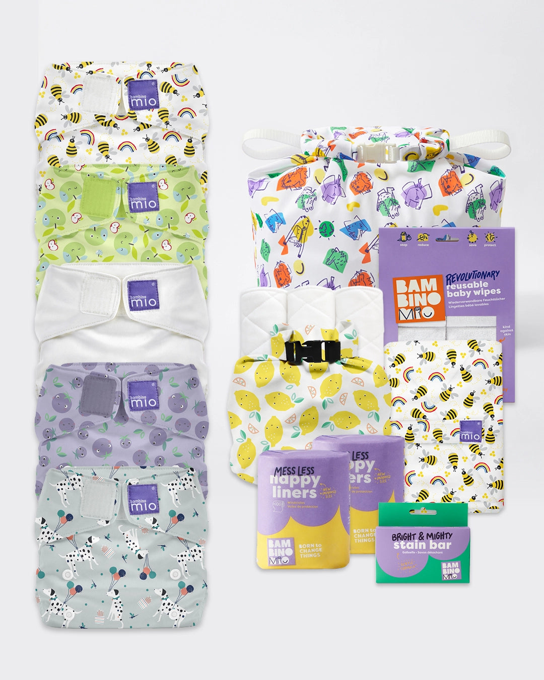 Reusable Diaper Bundle (3 months to toddler) - Cute Fruit