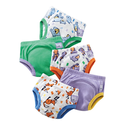 Petalum Lot De 4 Culottes D'Apprentissage Lavables Pour Bébé - Pantalons D'Entraînement Respirants Et Confortables De 6 à 20 Mois