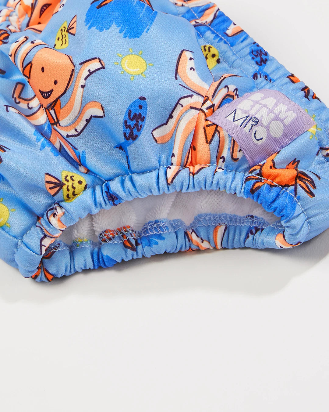 Couche de bain bébé évolutive (0 à 3 ans) Océan - Langeline - Bleu Orange  - Kiabi - 32.50€