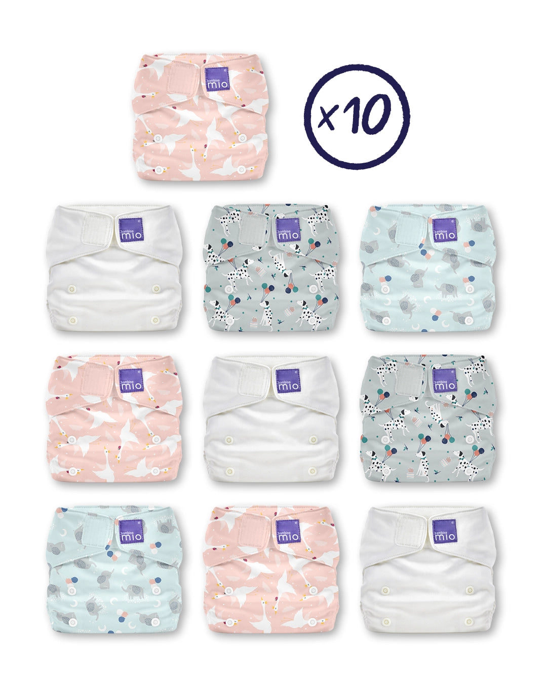 miosolo classique pack de 10 couches lavables BAMBINO MIO®