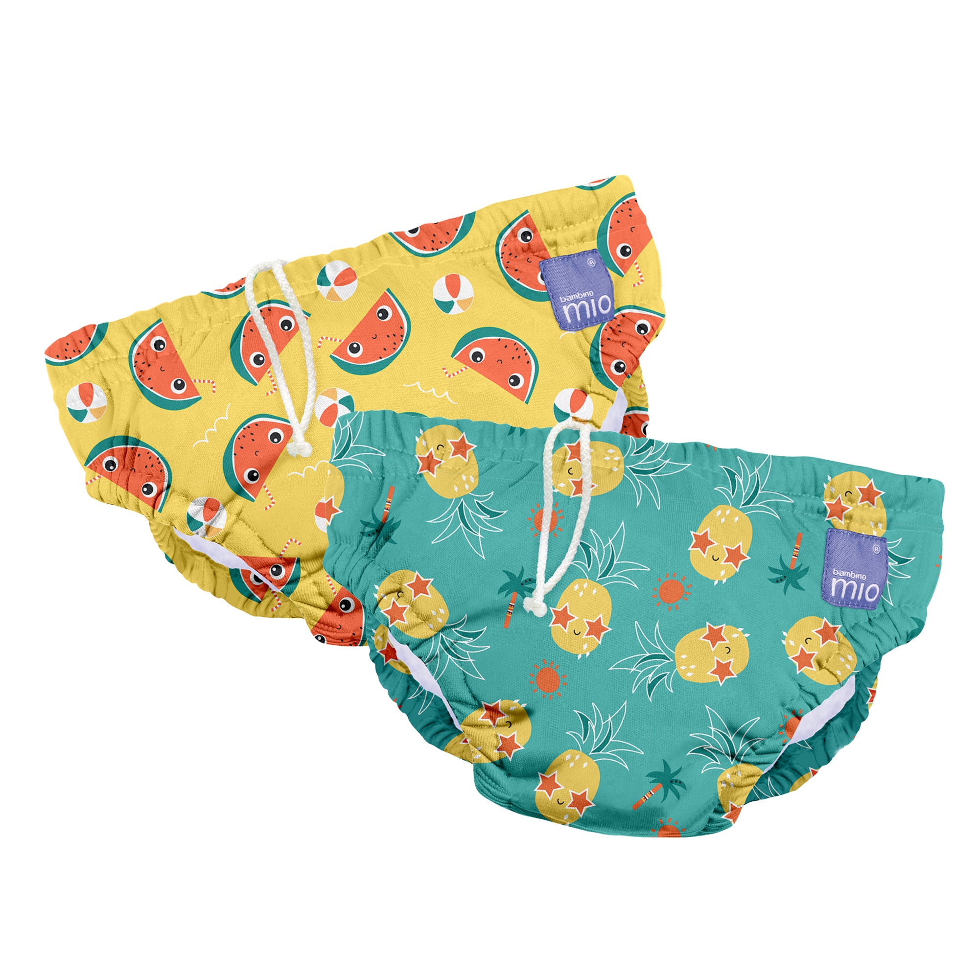 Reusable Swim Diaper 2 Pack in Melon and Pineapple - Bambino Mio (EU)