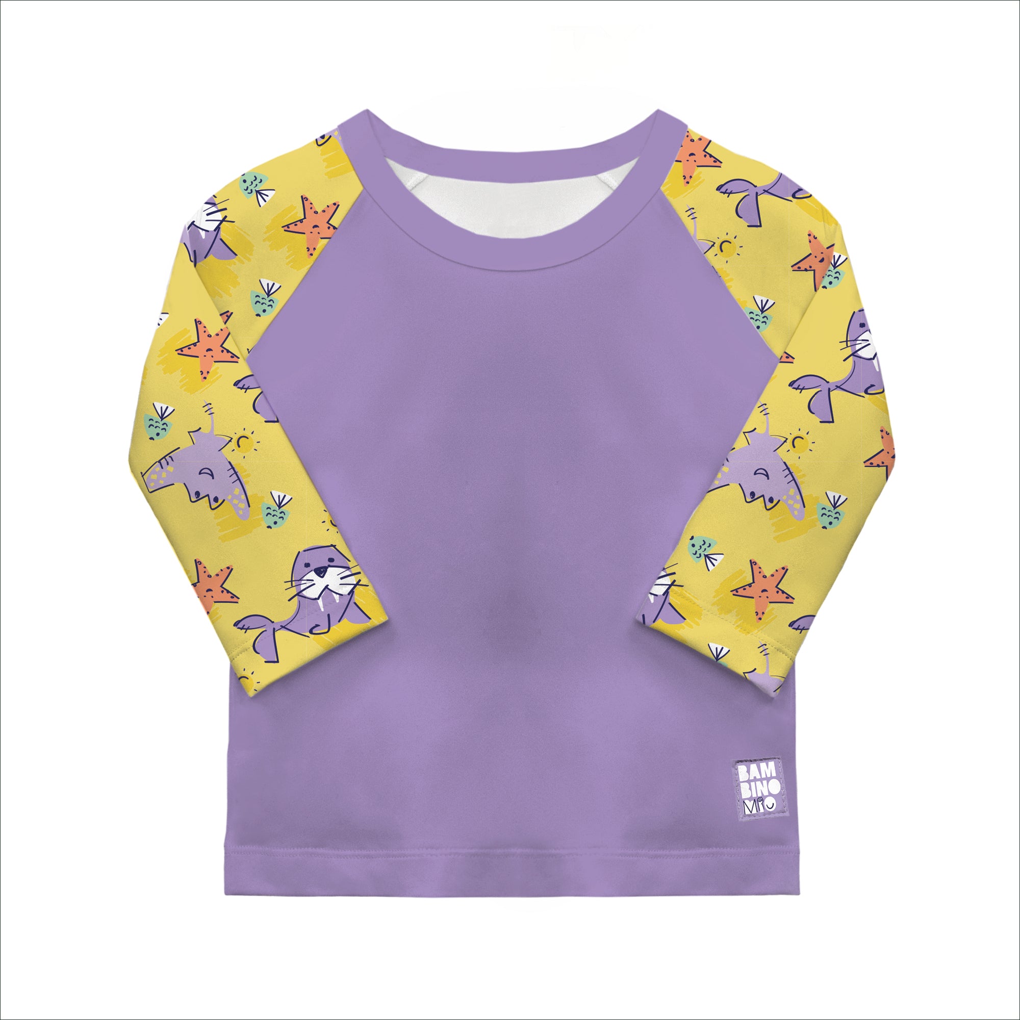 UPF 40+ Soft and Gentle Protective Swim Rash Vest in Sand Squad - Bambino Mio (EU)