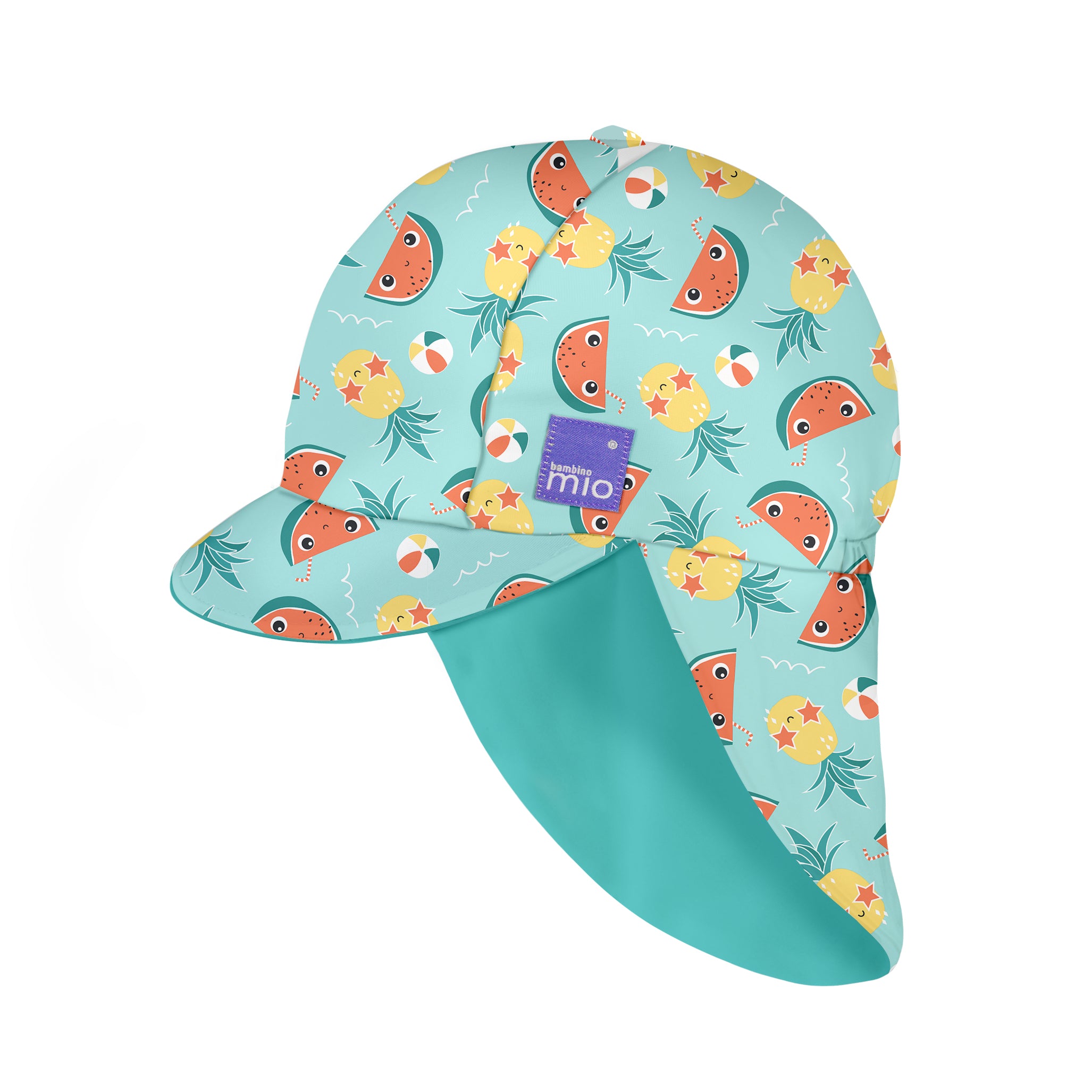 UPF 40+ Reversible Swim Hat for Babies and Toddlers in Tropical - Bambino Mio (EU)