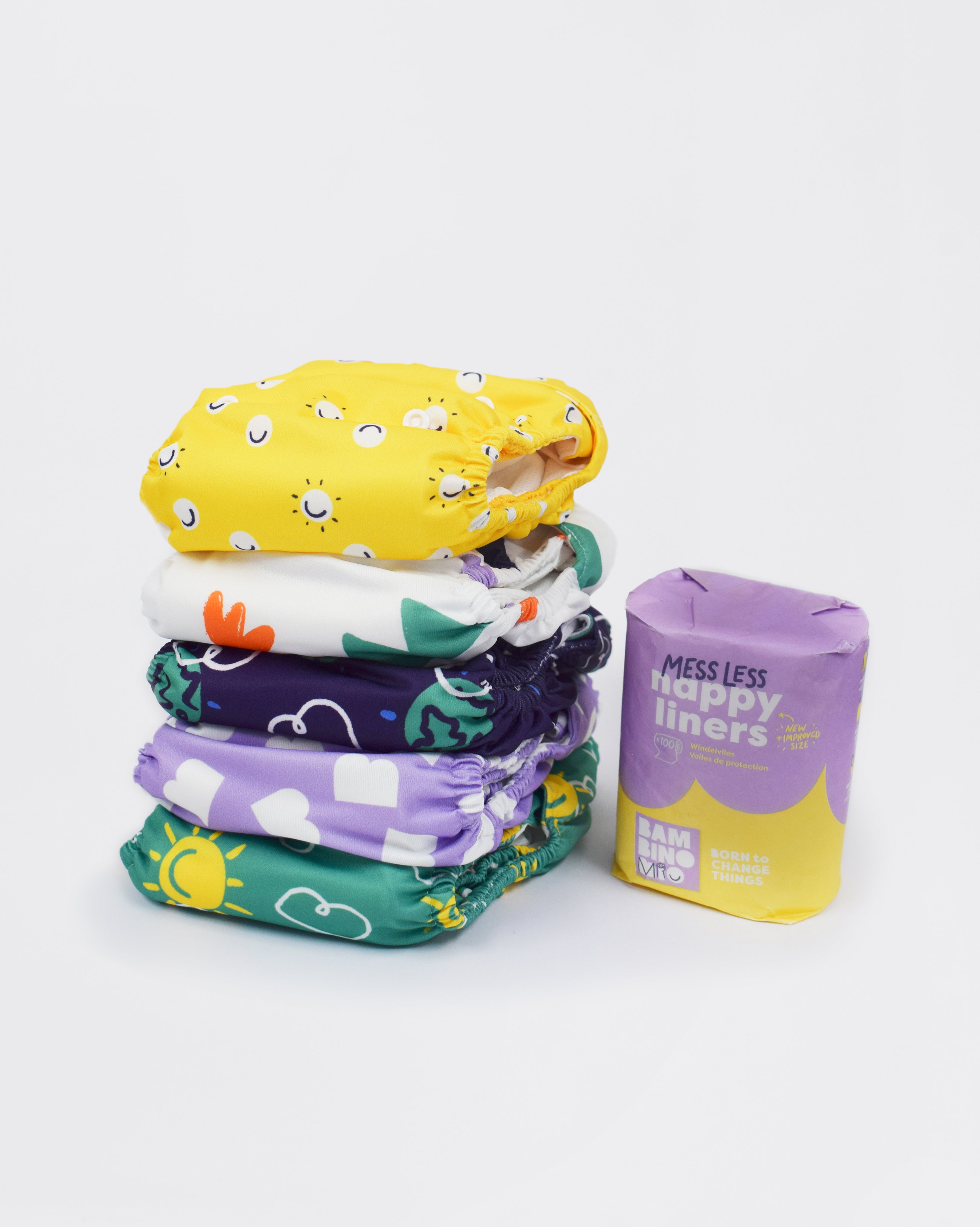 The Revolutionary Give-it-a-go 5 Diaper Bundle in Brave - Bambino Mio (EU)